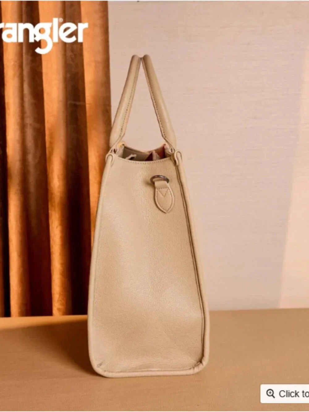 Wrangler Carry-All Tote Laptop, Travel, Teacher Tote Bag, Tan NWT